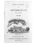 Report of the Dean of the School of Law for the Year 1963-1964 by Charles O. Galvin