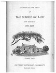 Report of the Dean of the School of Law for the Year 1965-1966 by Charles O. Galvin