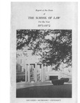 Report of the Dean of the School of Law for the Year 1971-1972