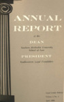 Report of the Dean of the Southern Methodist University School of Law, 1954-1955 by Robert G. Storey